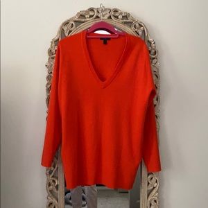 Orange J Crew sweater